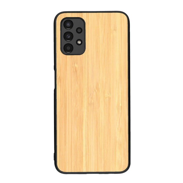 Coque de protection en bois véritable fabriquée en France pour Samsung A13 sans gravure avec un design minimaliste et moderne