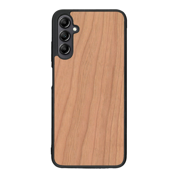 Coque de protection en bois véritable fabriquée en France pour Samsung A14 sans gravure avec un design minimaliste et moderne