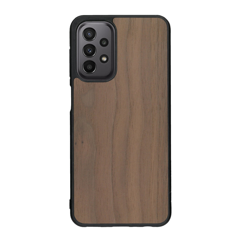 Coque de protection en bois véritable fabriquée en France pour Samsung A23 sans gravure avec un design minimaliste et moderne