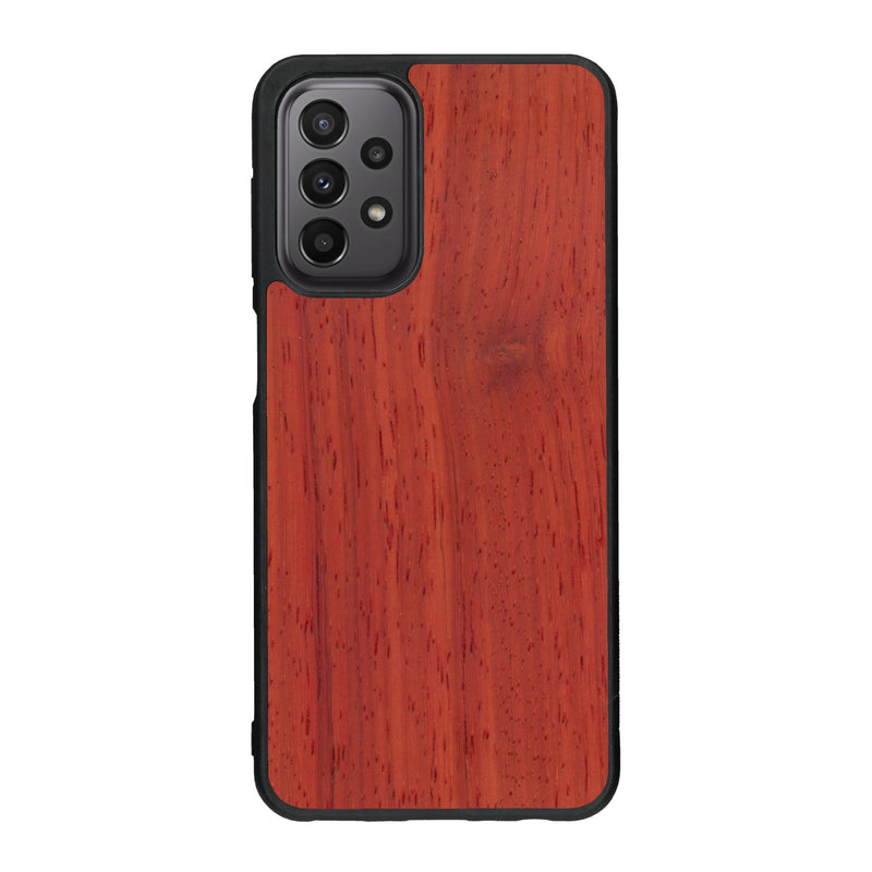 Coque de protection en bois véritable fabriquée en France pour Samsung A23 sans gravure avec un design minimaliste et moderne