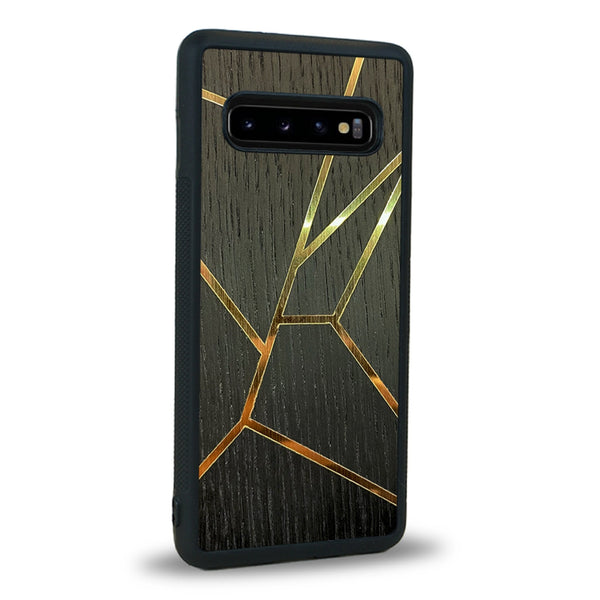 Coque de protection en bois véritable fabriquée en France pour Samsung Note 8 alliant plusieurs essences de bois pour représenter des fragments design