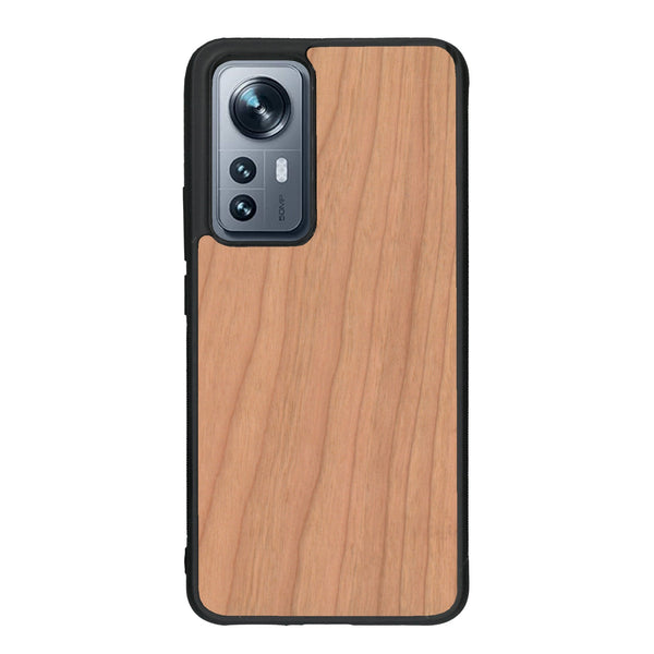 Coque de protection en bois véritable fabriquée en France pour Xiaomi Mi 12 5G sans gravure avec un design minimaliste et moderne