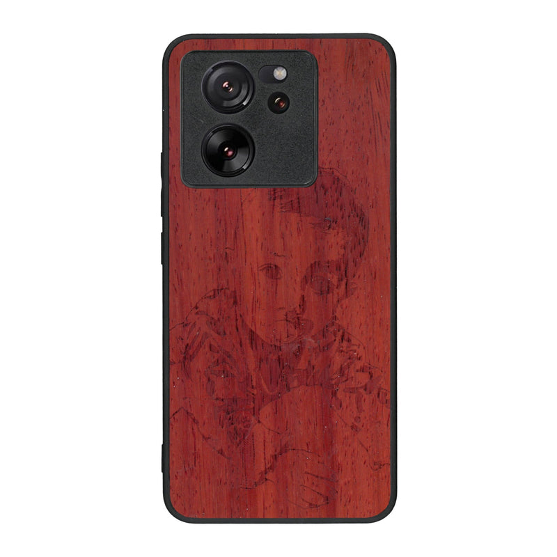 Coque de protection en bois véritable fabriquée en France pour Xiaomi Mi 13 T avec gravure personnalisée à partir d'une photo, d'une image, d'un logo, des initials ou d'une phrase