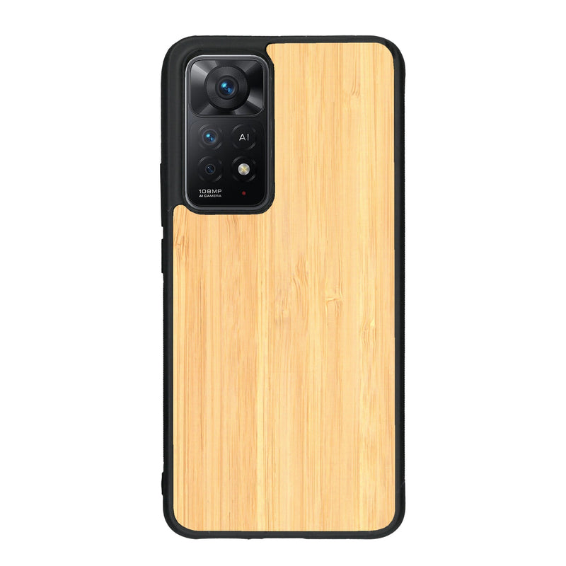 Coque de protection en bois véritable fabriquée en France pour Xiaomi Redmi Note 11 Pro sans gravure avec un design minimaliste et moderne