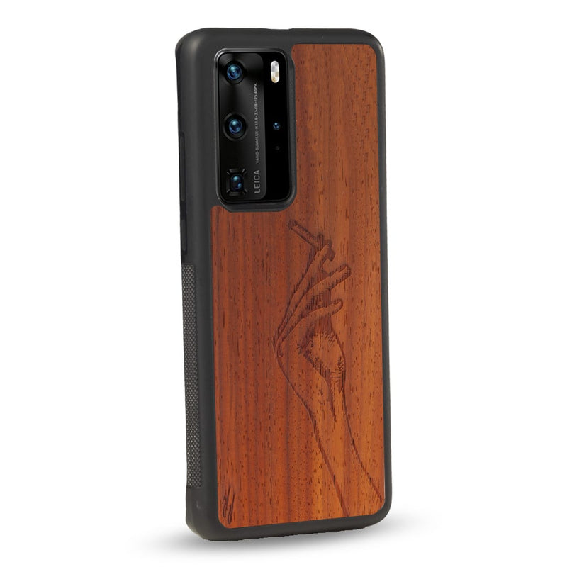 Coque Huawei - La garçonne - Coque en bois