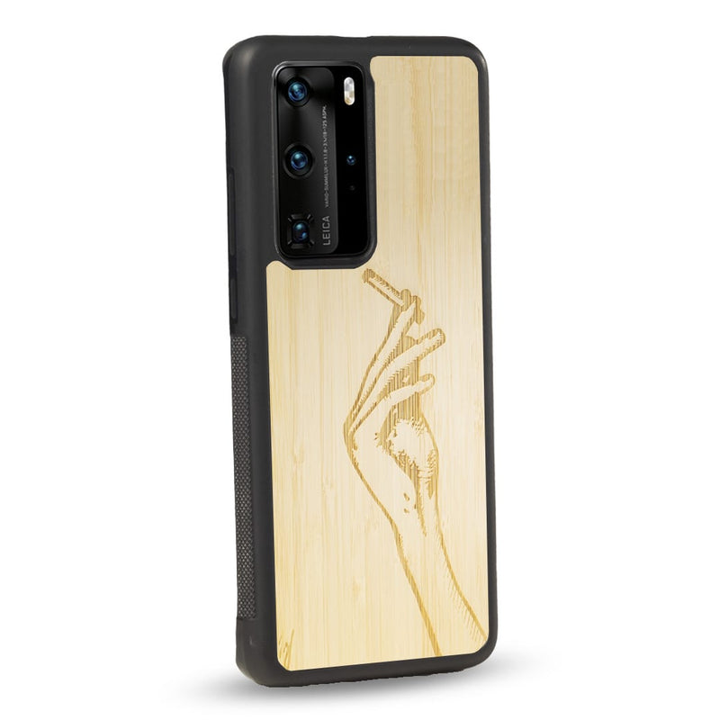 Coque Huawei - La garçonne - Coque en bois