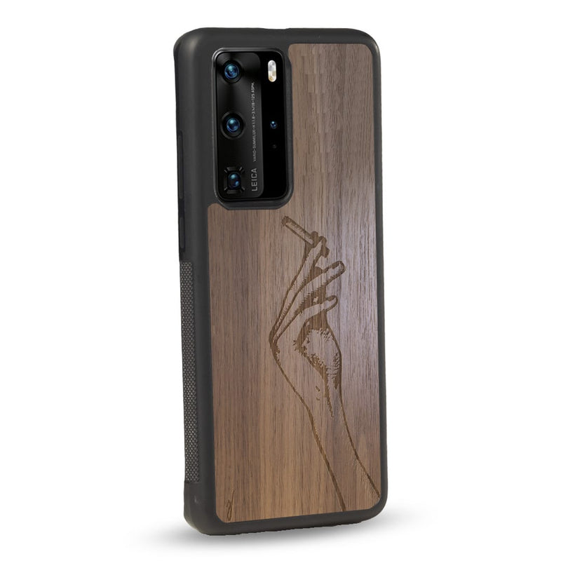 Coque Huawei - La garçonne - Coque en bois