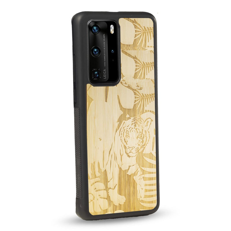 Coque Huawei - Le Tigre - Coque en bois