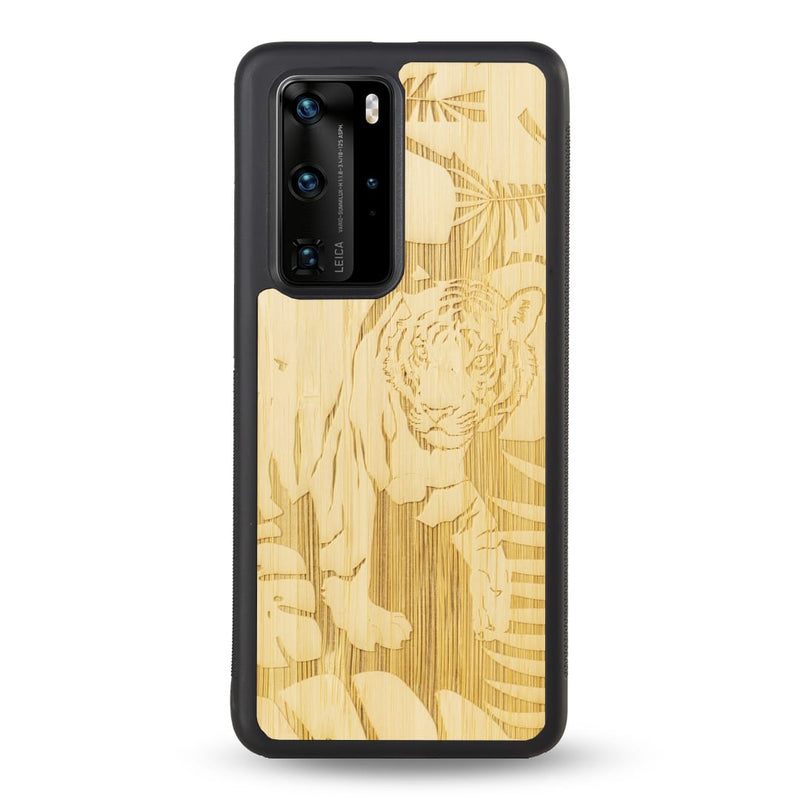 Coque Huawei - Le Tigre - Coque en bois