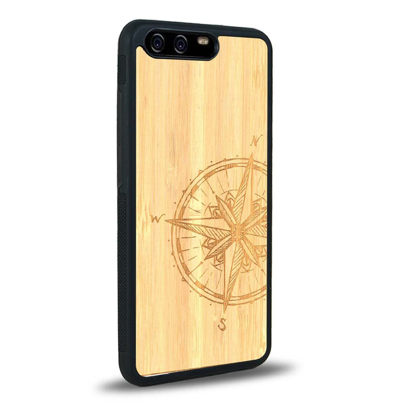 Coque Huawei P10 - La Rose des Vents - Coque en bois