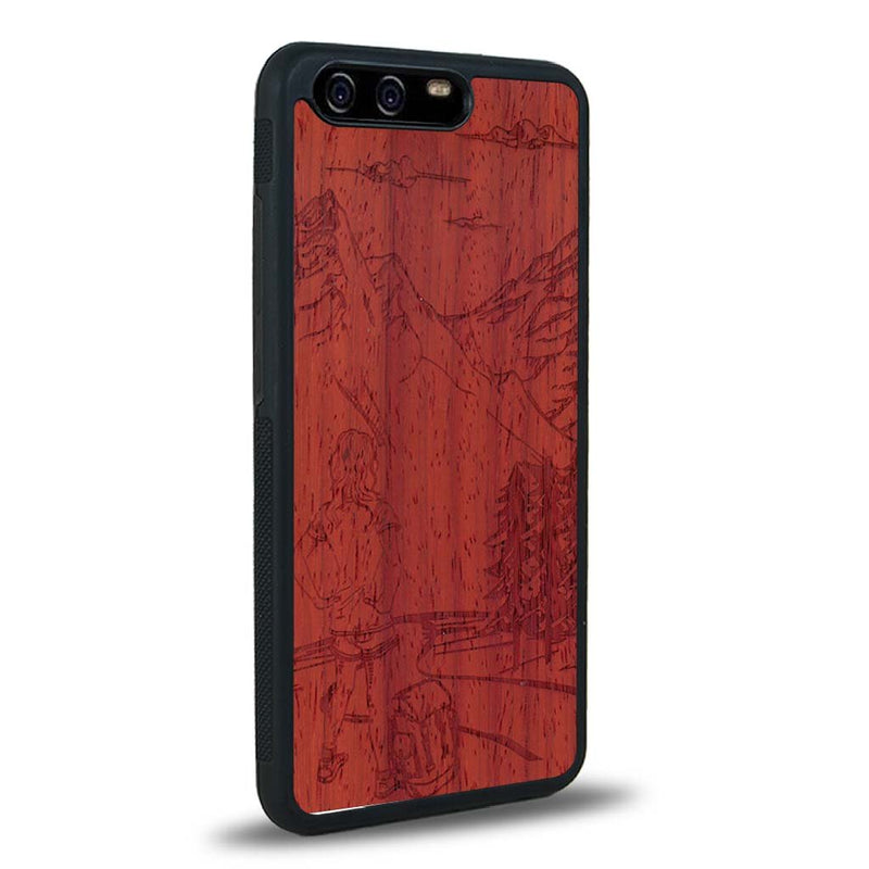 Coque Huawei P10 - L'Exploratrice - Coque en bois