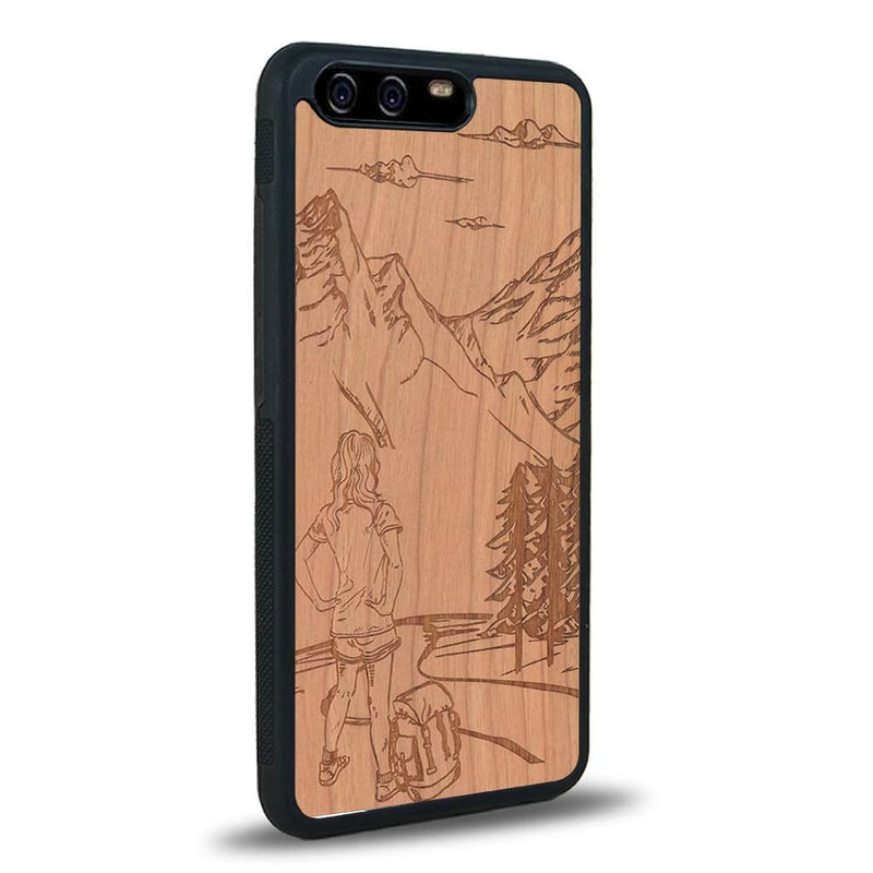 Coque Huawei P10 - L'Exploratrice - Coque en bois