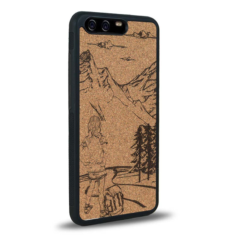 Coque Huawei P10 - L'Exploratrice - Coque en bois