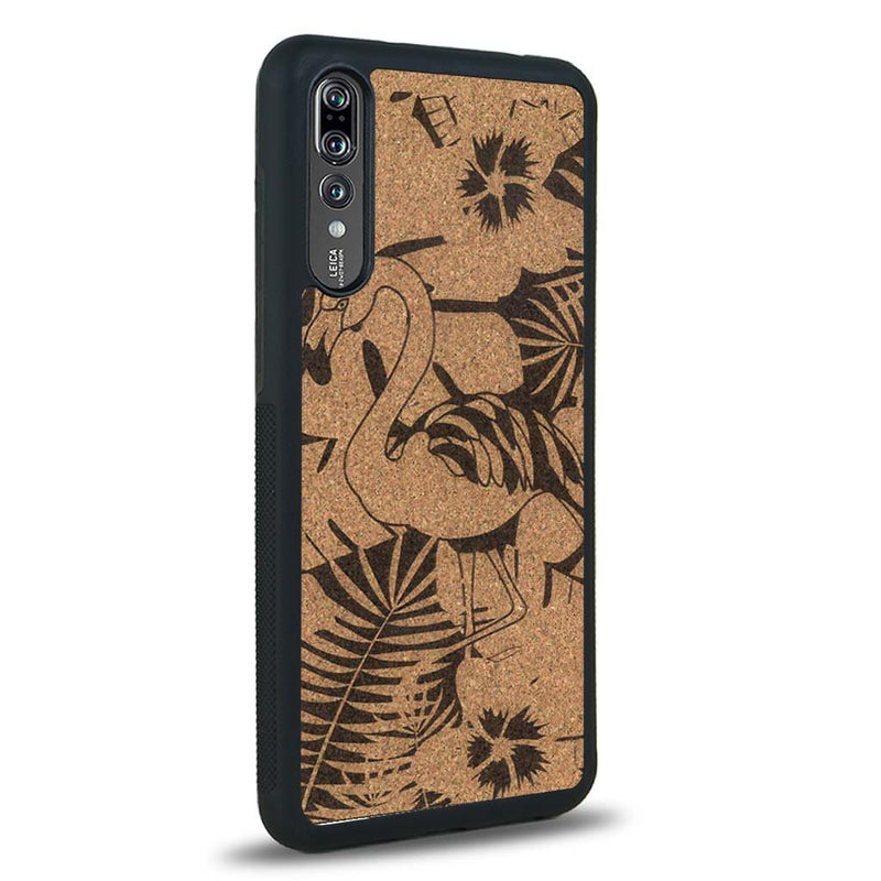 Coque Huawei P20 - Le Flamant Rose - Coque en bois