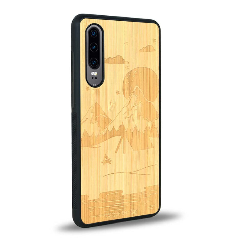 Coque Huawei P30 - Le Campsite - Coque en bois