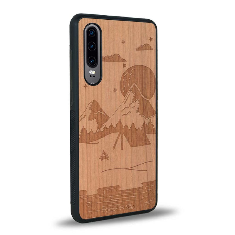 Coque Huawei P30 - Le Campsite - Coque en bois