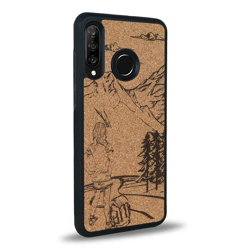 Coque Huawei P30 Lite - L'Exploratrice - Coque en bois