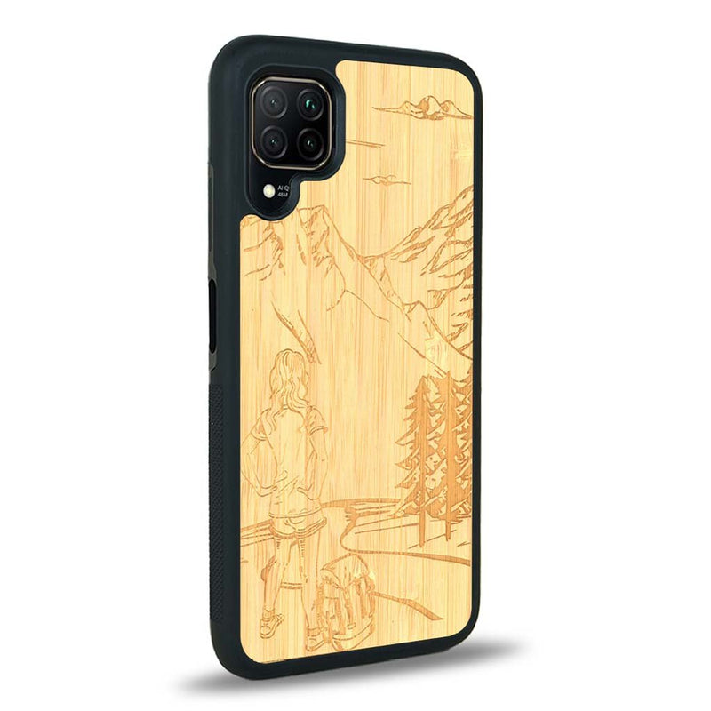 Coque Huawei P40 Lite - L'Exploratrice - Coque en bois