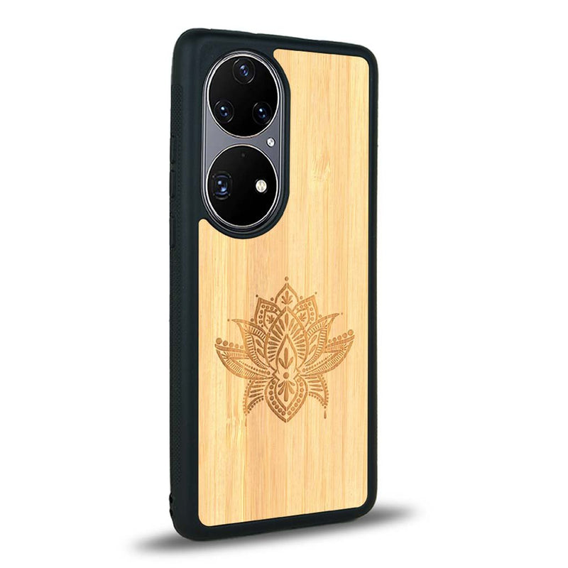 Coque Huawei P50 - Le Lotus - Coque en bois