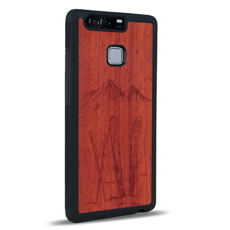 Coque Huawei P9 - Winter Holidays - Coque en bois