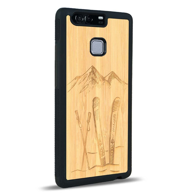 Coque Huawei P9 - Winter Holidays - Coque en bois