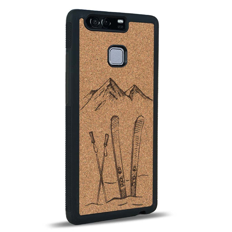 Coque Huawei P9 - Winter Holidays - Coque en bois