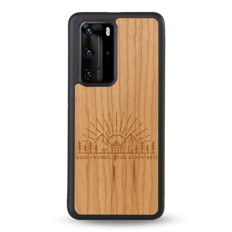 Coque Huawei - Sunset lovers - Coque en bois