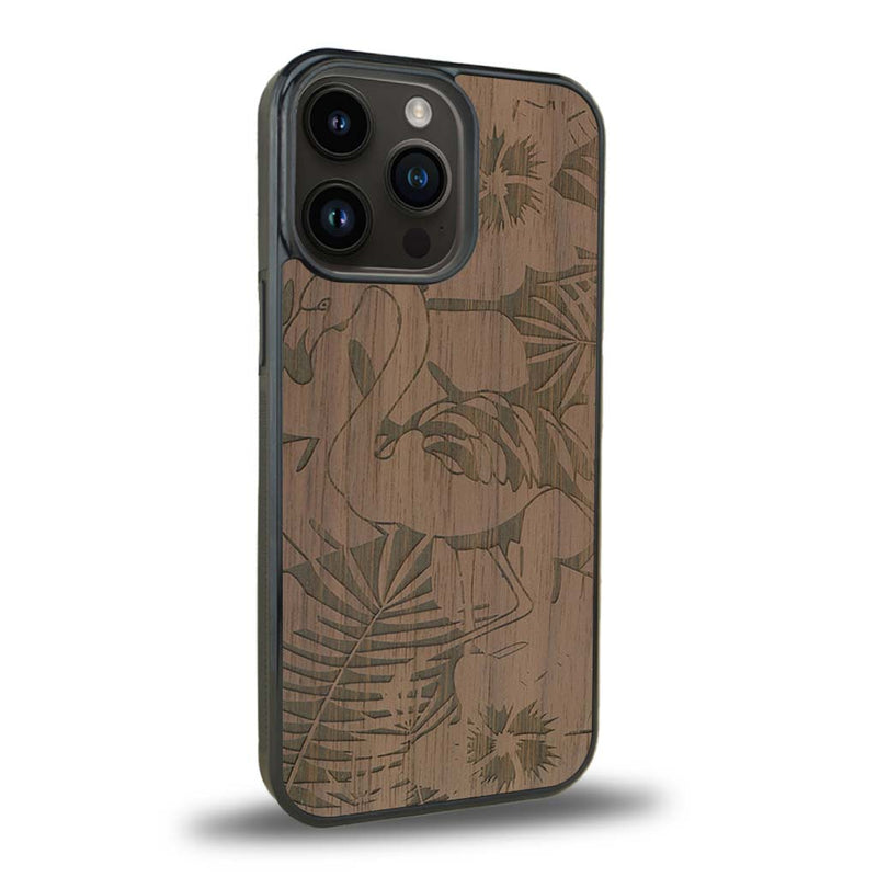 Coque iPhone 11 Pro Max - Le Flamant Rose - Coque en bois