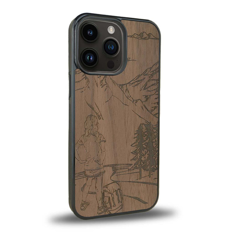 Coque iPhone 12 Pro - L'Exploratrice - Coque en bois