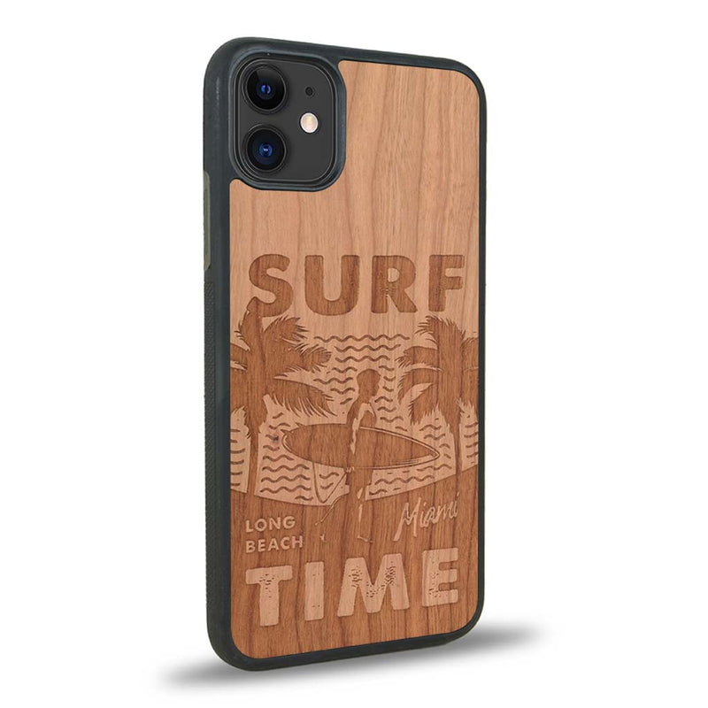 Coque iPhone 12 - Surf Time - Coque en bois