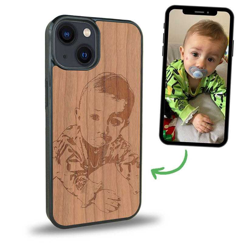 Coque iPhone 13 - La Personnalisable - Coque en bois