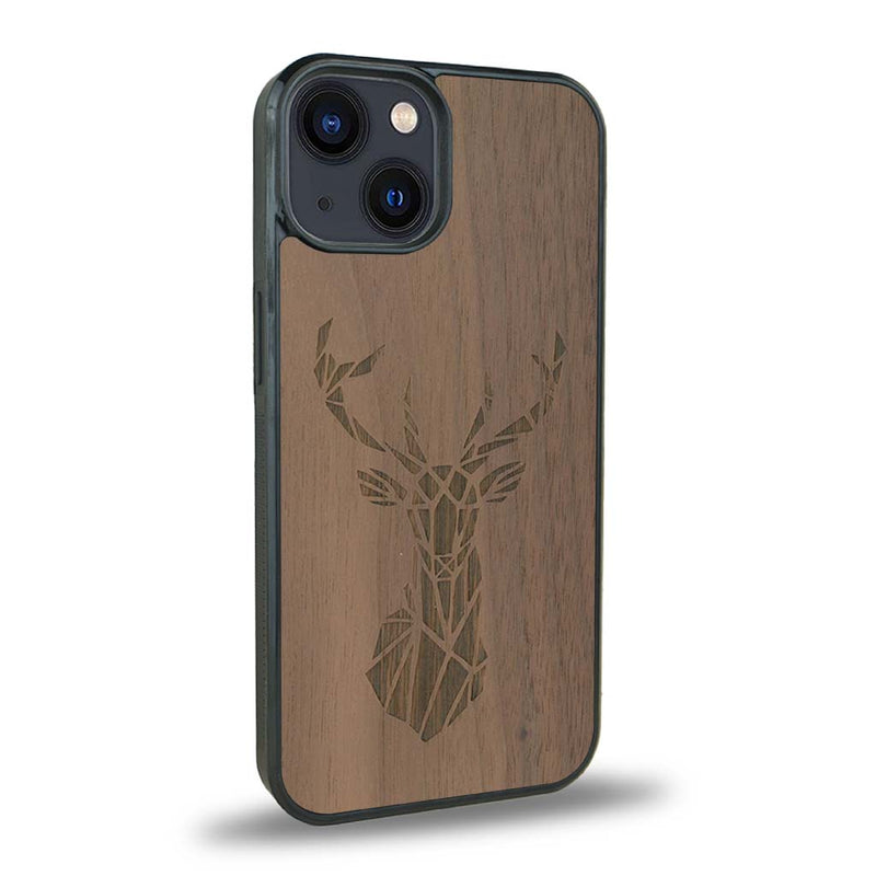 Coque iPhone 13 - Le Cerf - Coque en bois