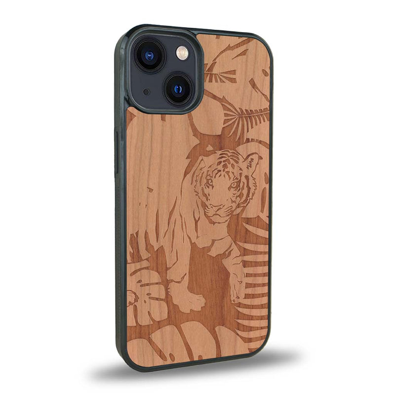 Coque iPhone 13 Mini - Le Tigre - Coque en bois