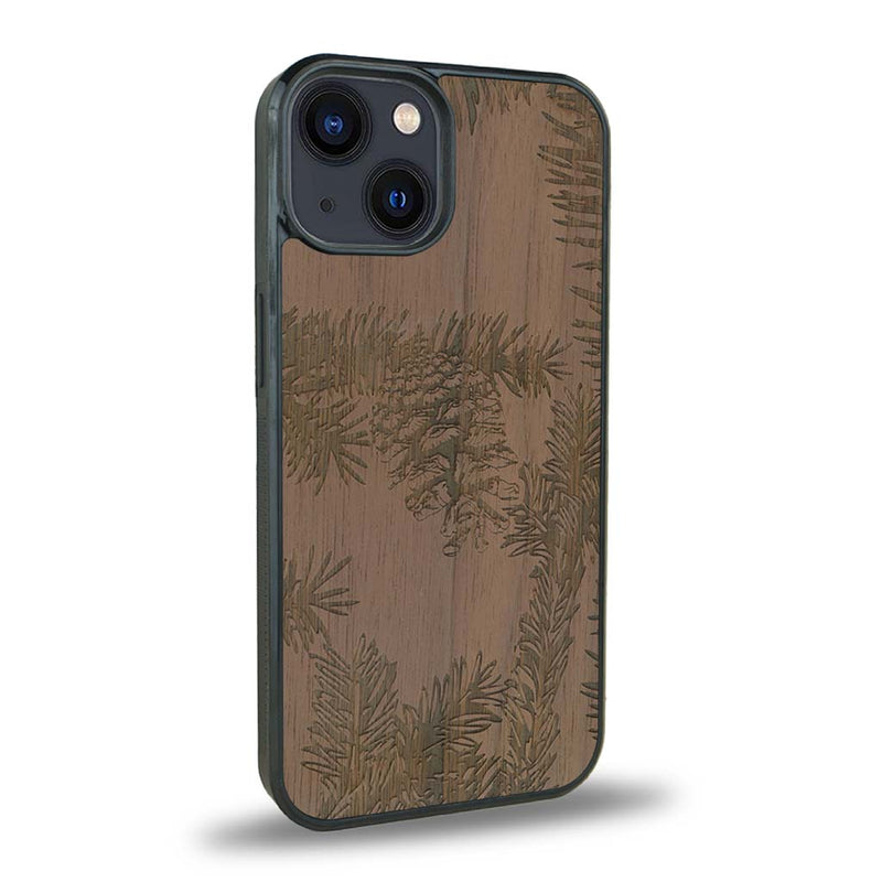 Coque iPhone 13 Mini + MagSafe® - La Pomme de Pin - Coque en bois