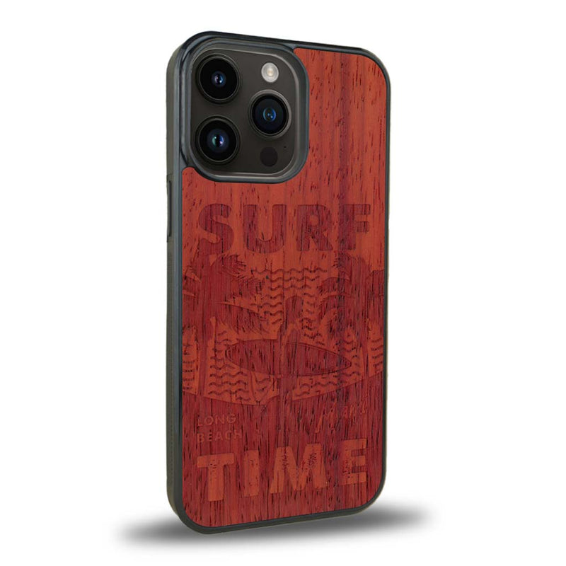 Coque iPhone 13 Pro Max - Surf Time - Coque en bois