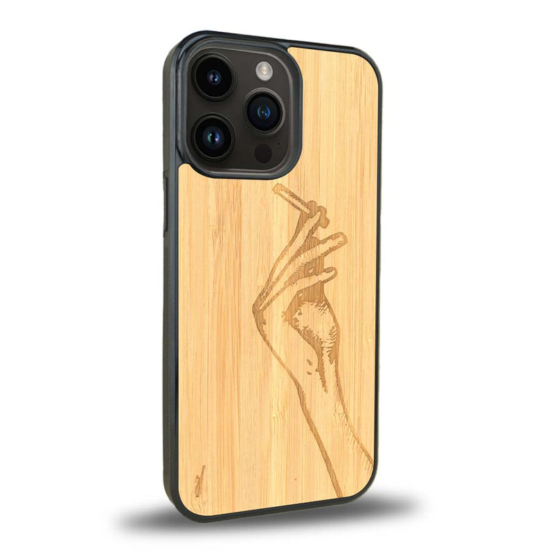 Coque iPhone 14 Pro Max - La Garçonne - Coque en bois