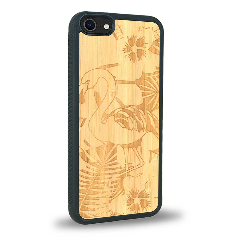 Coque iPhone 6 Plus / 6s Plus - Le Flamant Rose - Coque en bois