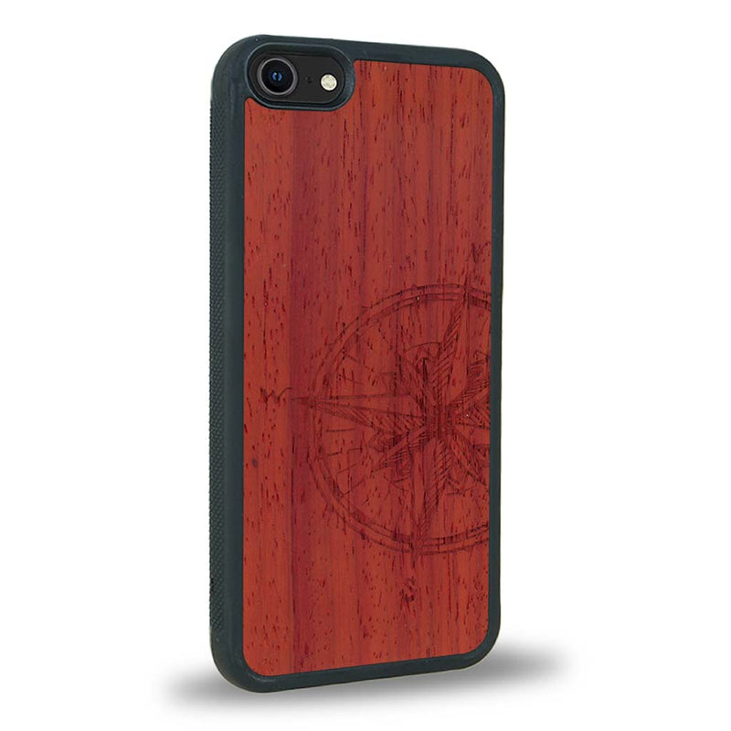 Coque iPhone SE 2022 - La Rose des Vents - Coque en bois