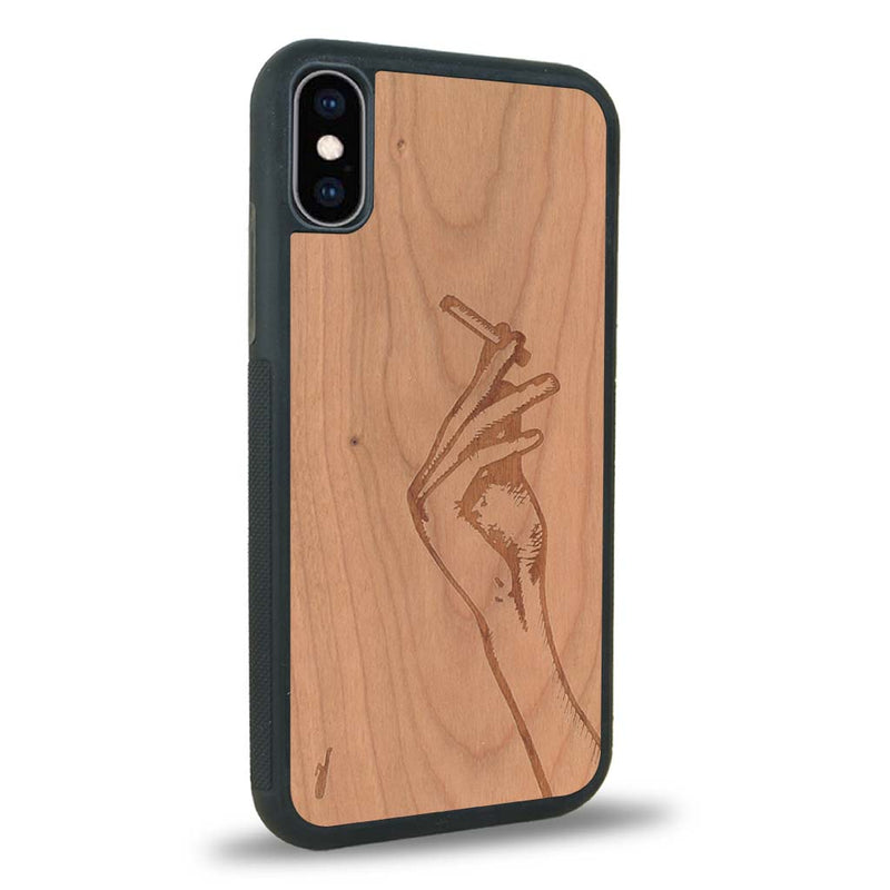 Coque iPhone X - La Garçonne - Coque en bois