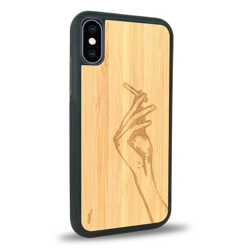 Coque iPhone X - La Garçonne - Coque en bois