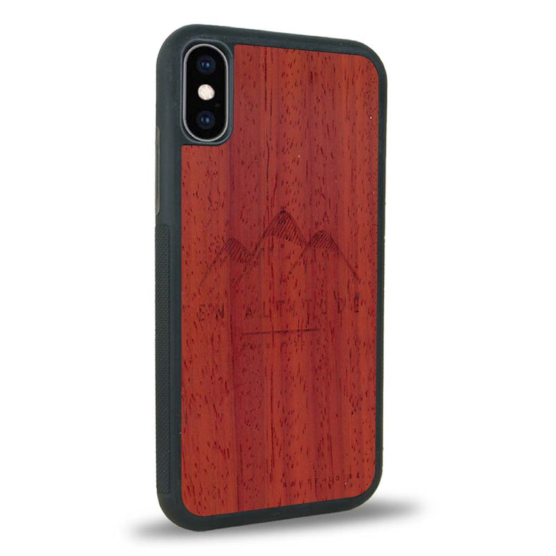 Coque iPhone XS - En Altitude - Coque en bois