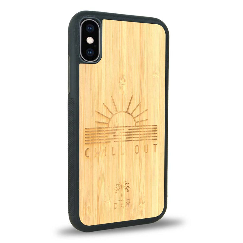 Coque iPhone XS - La Chill Out - Coque en bois