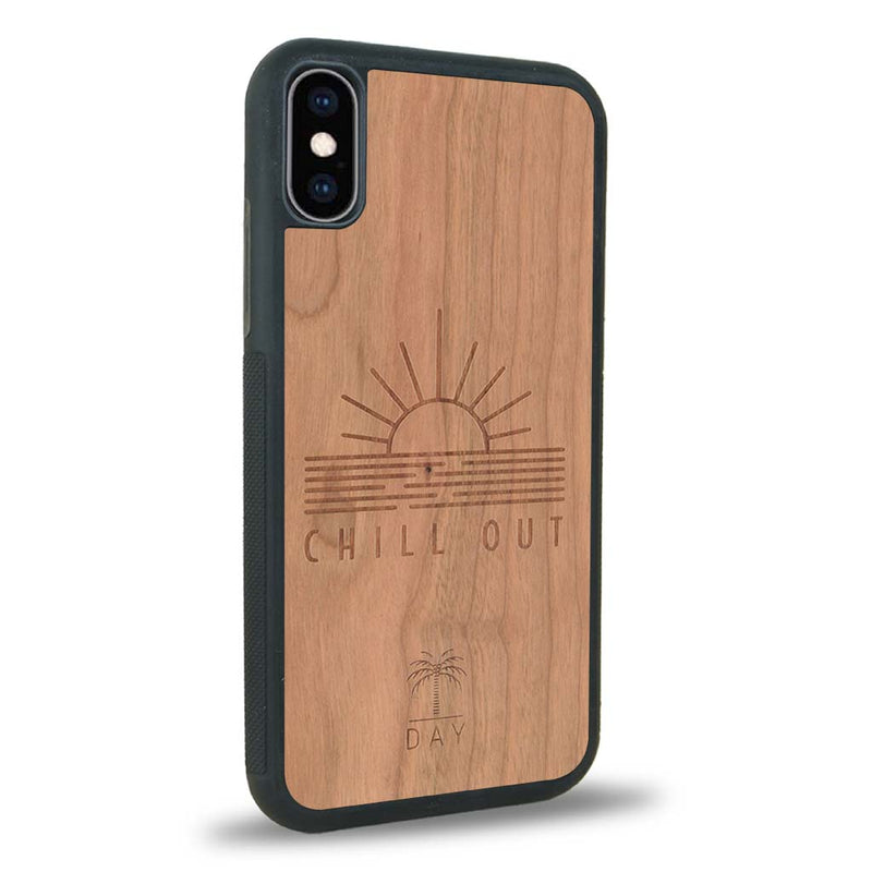 Coque iPhone XS - La Chill Out - Coque en bois