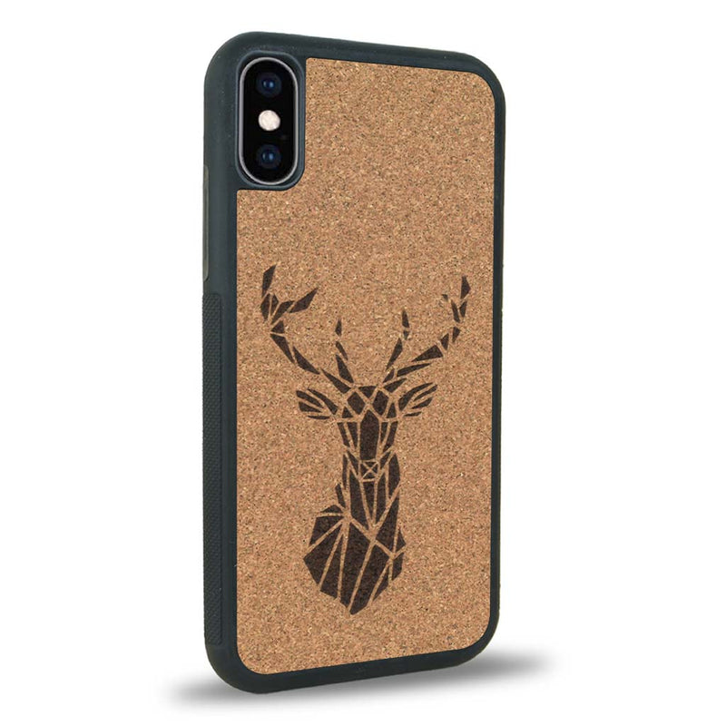 Coque iPhone XS - Le Cerf - Coque en bois