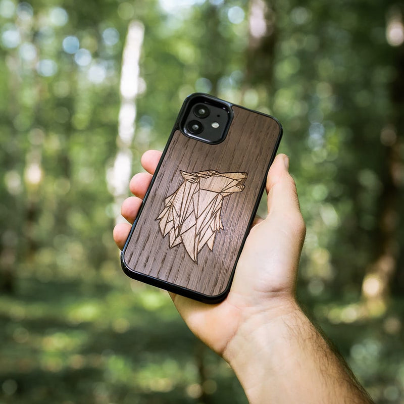 Coque MagSafe - Le Loup - Coque en bois