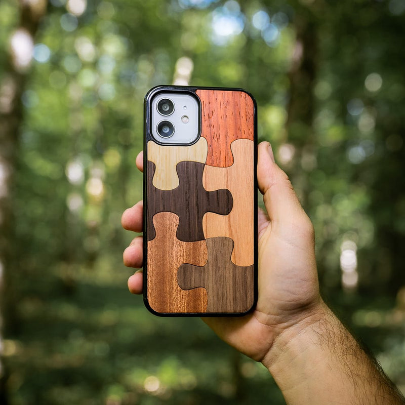 Coque MagSafe - Le Puzzle - Coque en bois