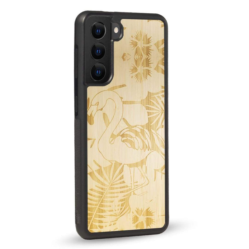 Coque OnePlus - Le Flamant Rose - Coque en bois