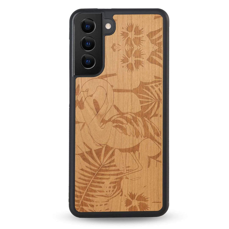 Coque OnePlus - Le Flamant Rose - Coque en bois