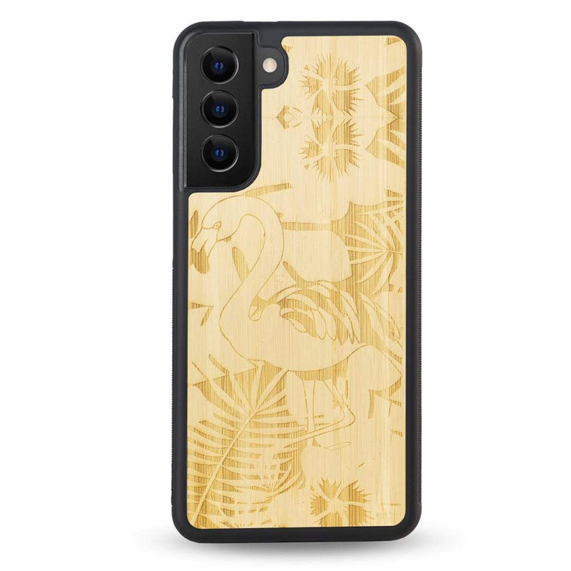 Coque OnePlus - Le Flamant Rose - Coque en bois