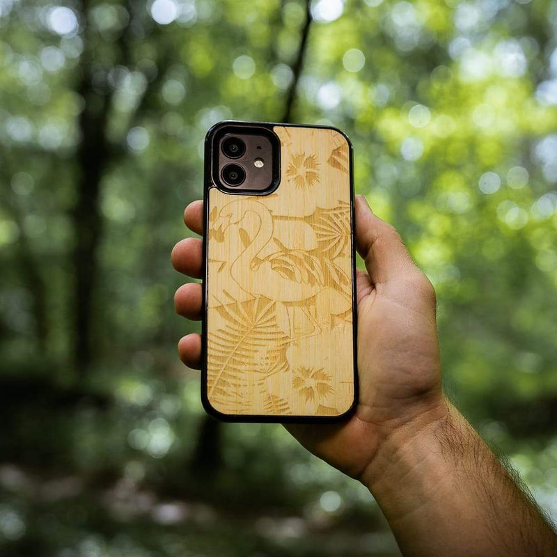 Coque OnePlus - Le Flamant Rose - Coque en bois